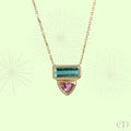 Tourmaline and Spinel 14K Gold Necklace