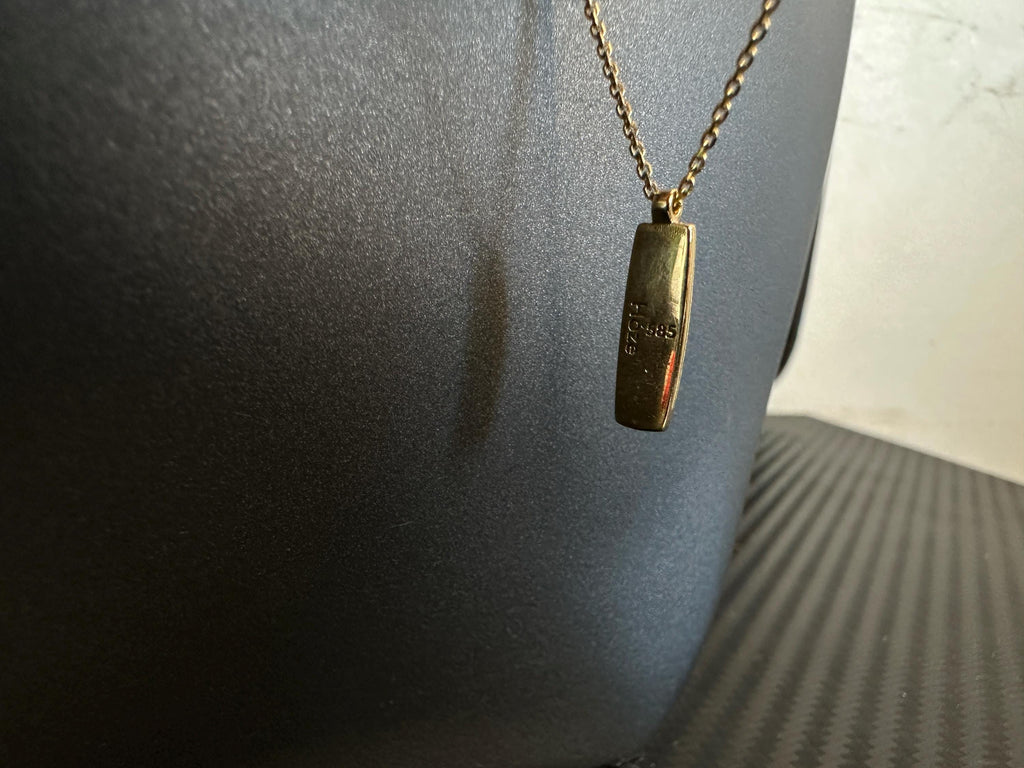 Handmade Diamond 14k Solid Gold Necklace Gift for Girlfriend Bezel Diamond Design Pendant