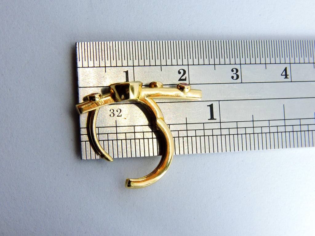 14K Solid Gold Hoop Earrings, Tanzanite Earrings, Tanzanite, Diamond and Sapphire Gold Hoop Earrings, Straith bar Hoop Earring