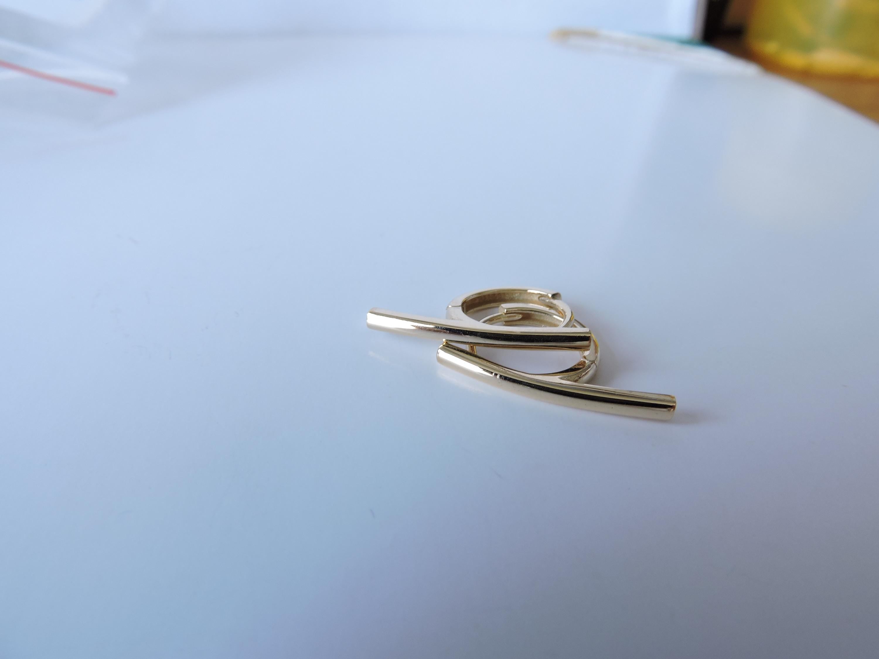 Gold Hoops, Design Hoop Earring, 14k Solid Gold Earring