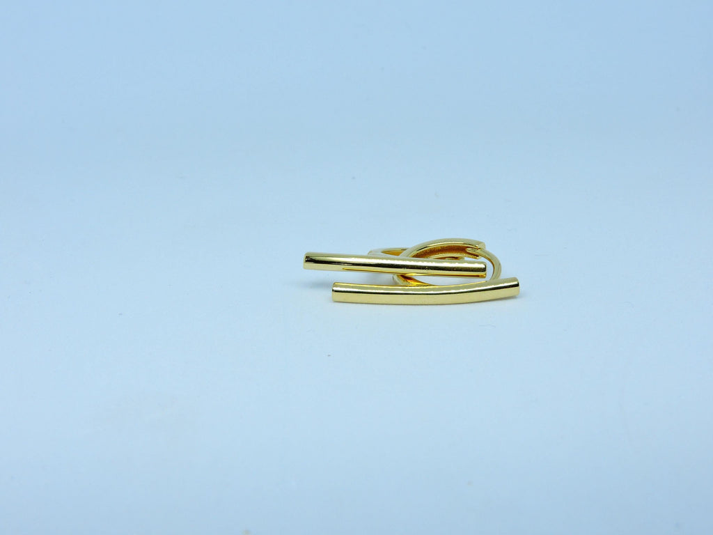 Gold Hoops, Design Hoop Earring, 14k Solid Gold Earring