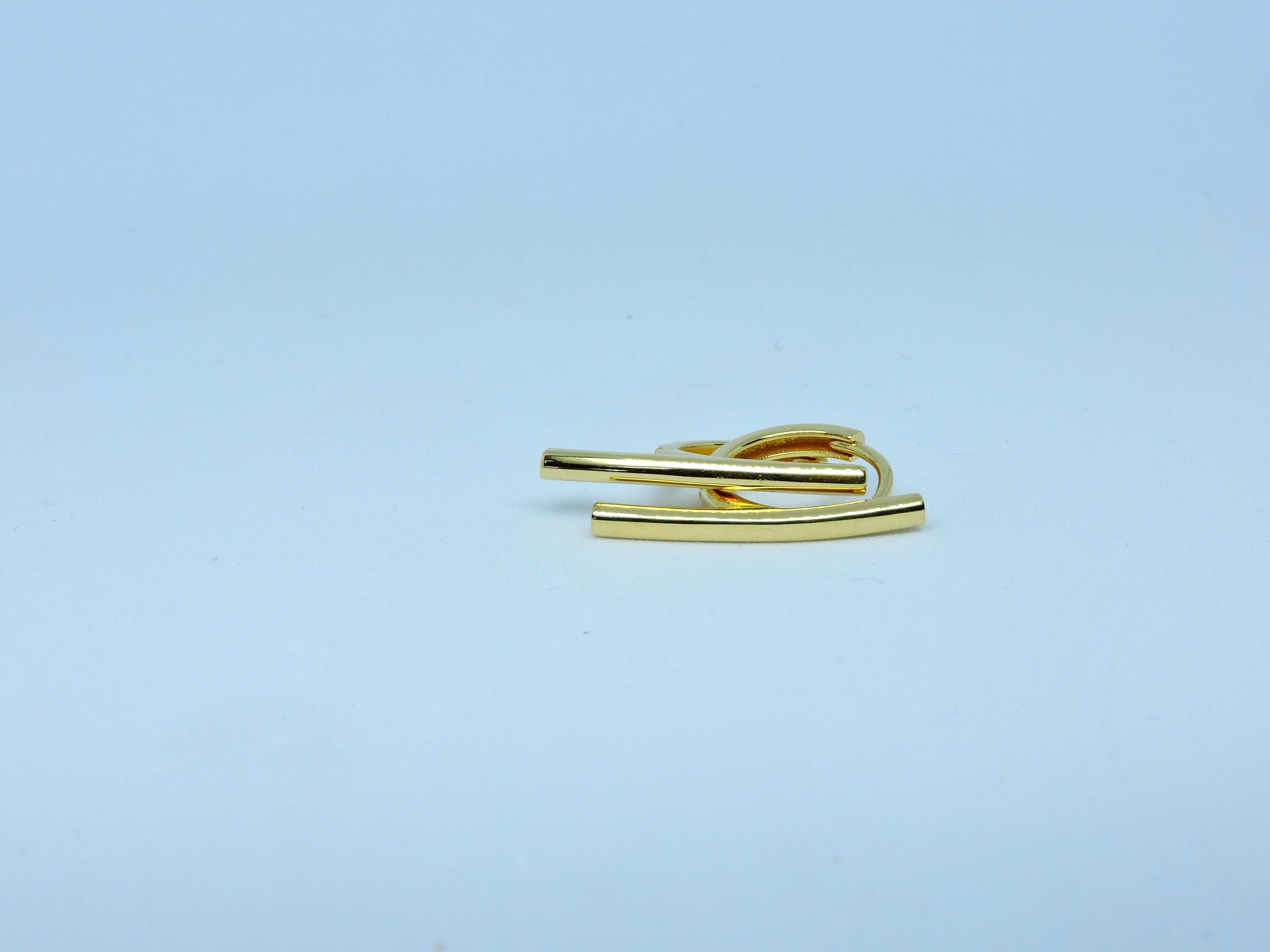 Gold Hoops, Design Hoop Earring, 14k Solid Gold Earring