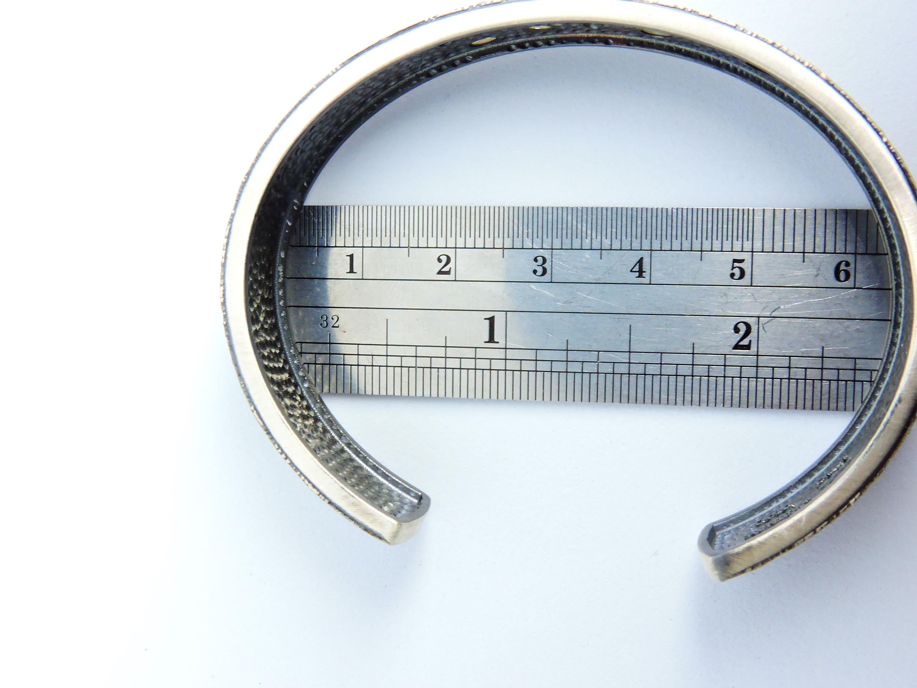 Salt And Pepper Diamond, Oxidiced Silver Bracelet, Silver Cuff Bracelet, Boyfriend Gift,